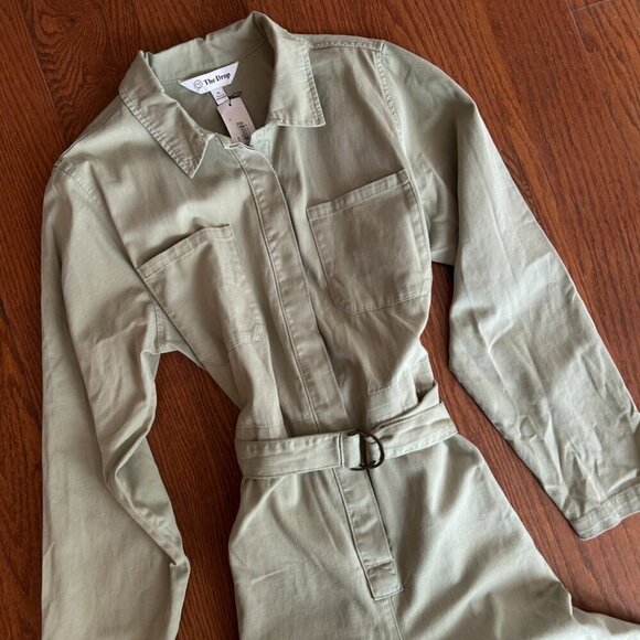 NWT The Drop Women's Karla Utility Vintage Short Jumpsuit Size XL Utilitarian - Picture 5 of 16